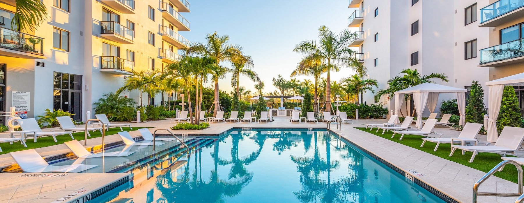 pool with lounge chairs