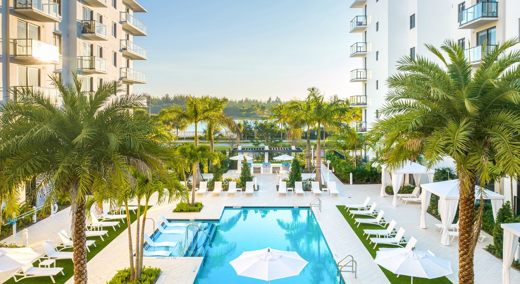 pool with lounge chairs