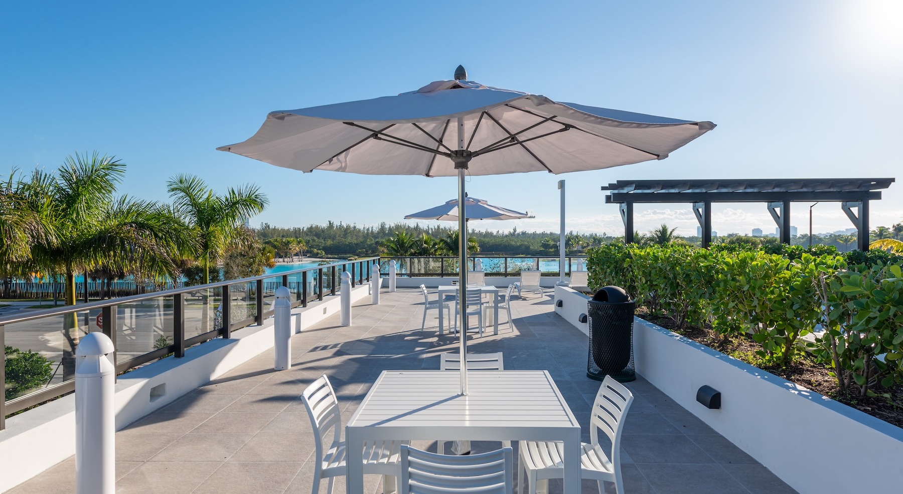 rooftop lounge area