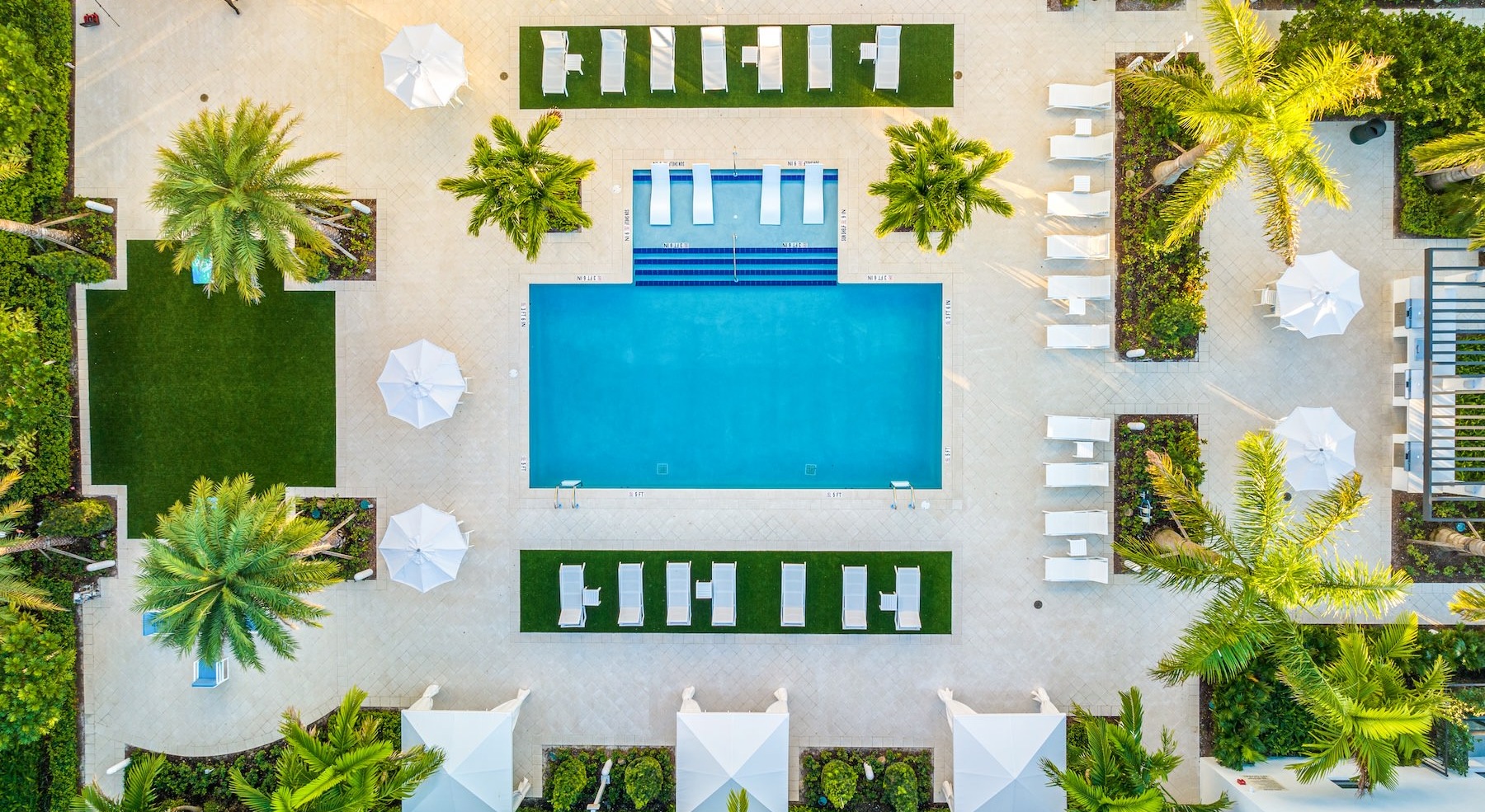 aerial view of pool