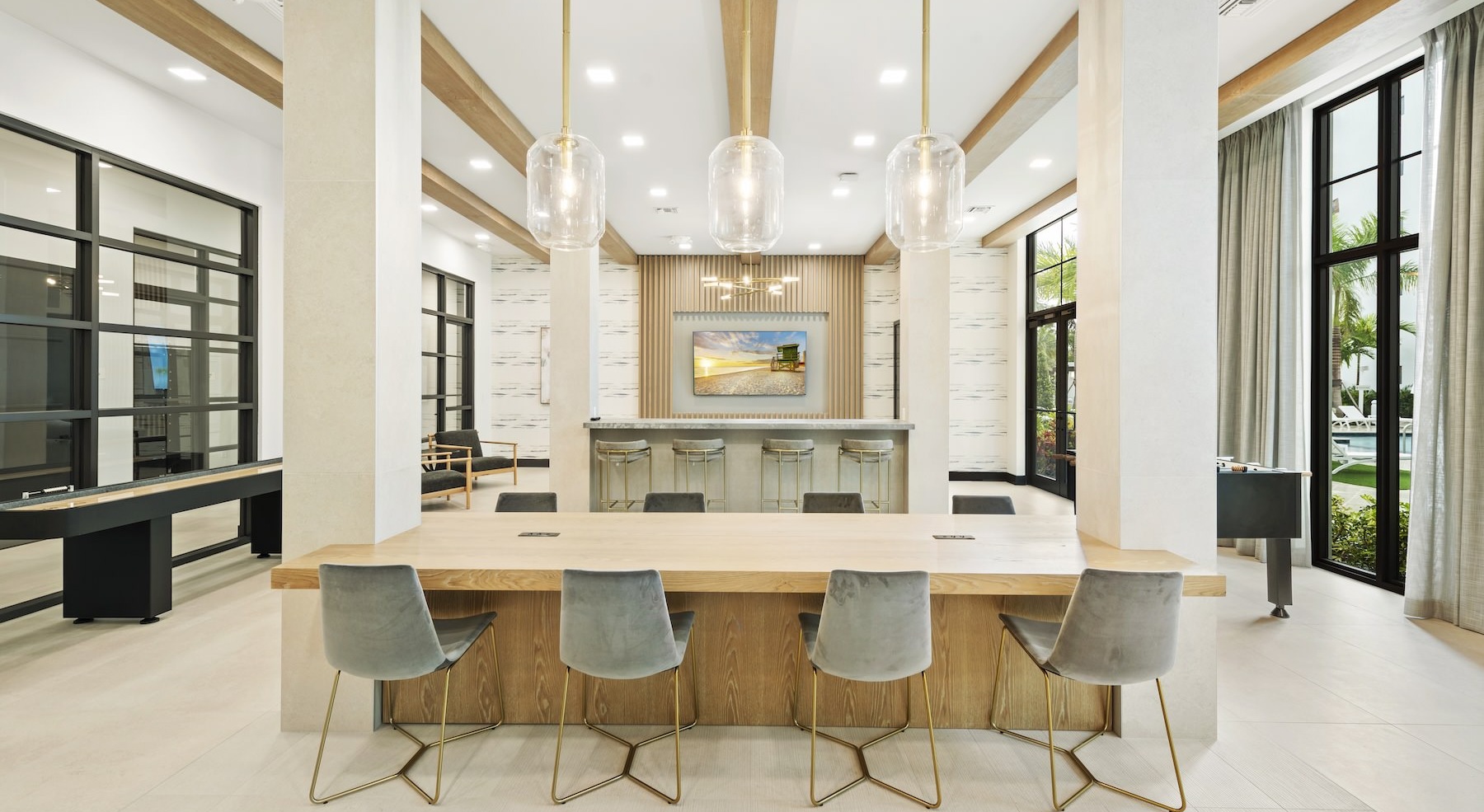 resident kitchen area with chairs