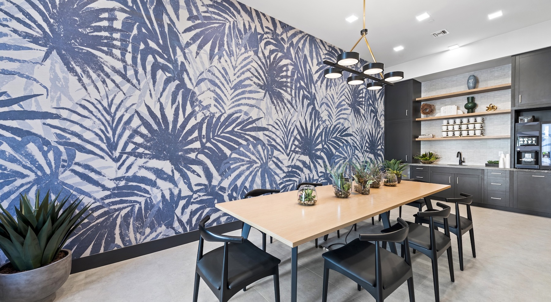 a business and conference room