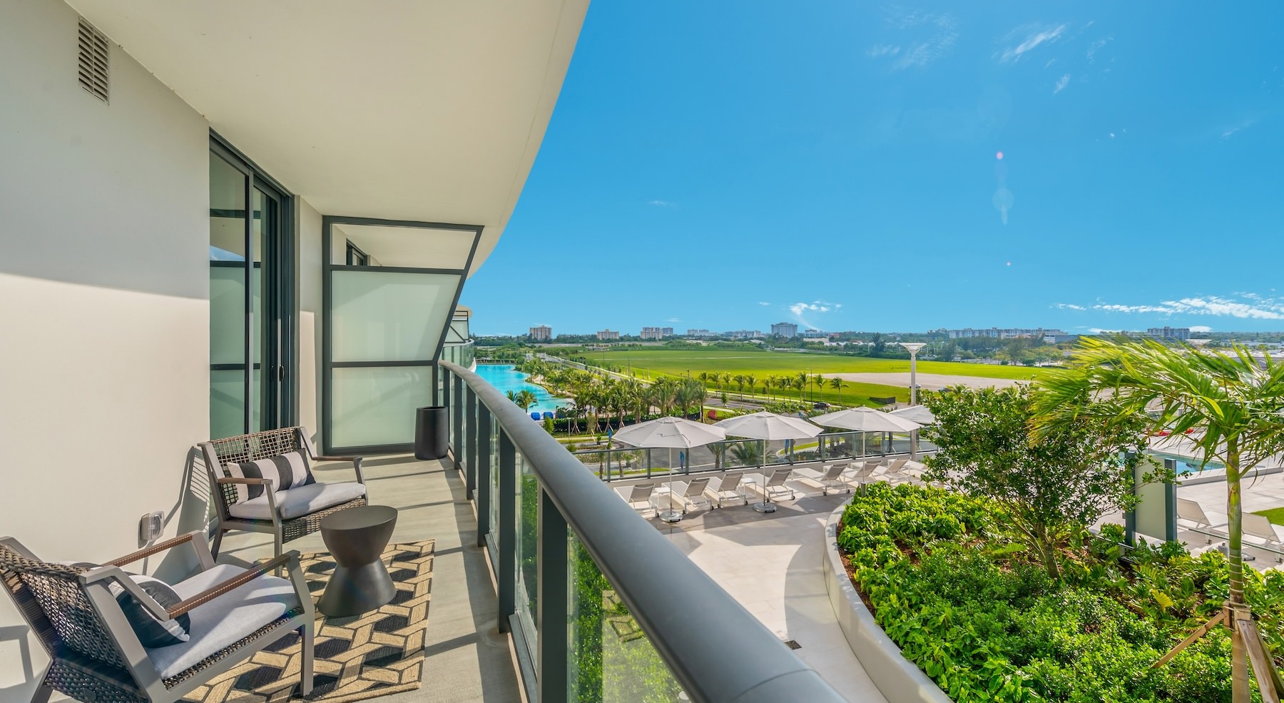 a balcony with a view