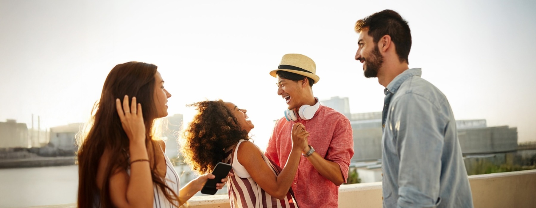 people embracing outdoors